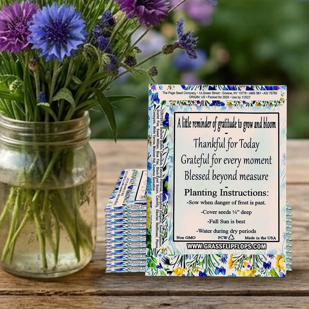 25 Wildflower Seed Packets - Thank You Gifts for Guests - Engagement Party Decorations - Wild Flower Seeds Throw and