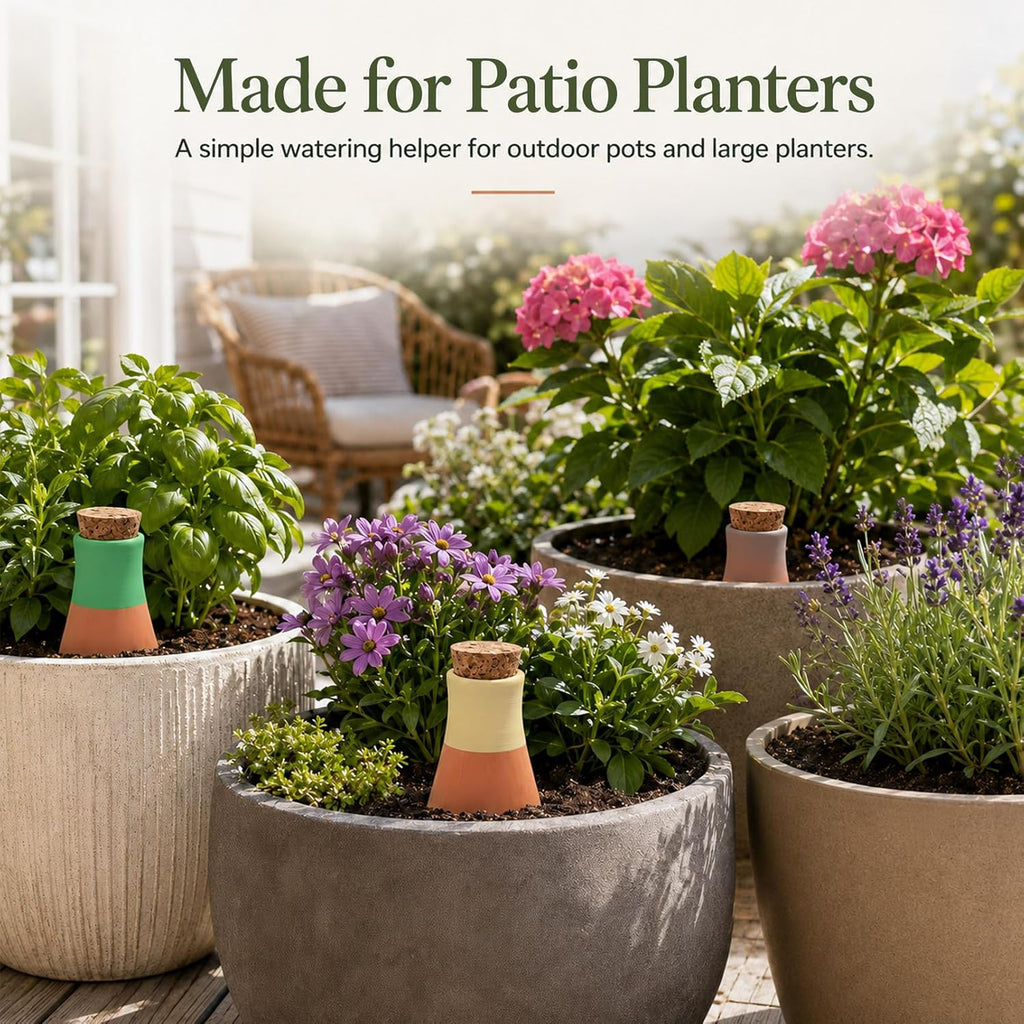 4 Pack Terracotta Olla Self Watering Globes, Clay Slow Release Plant Watering Devices – Self Watering Planter Insert