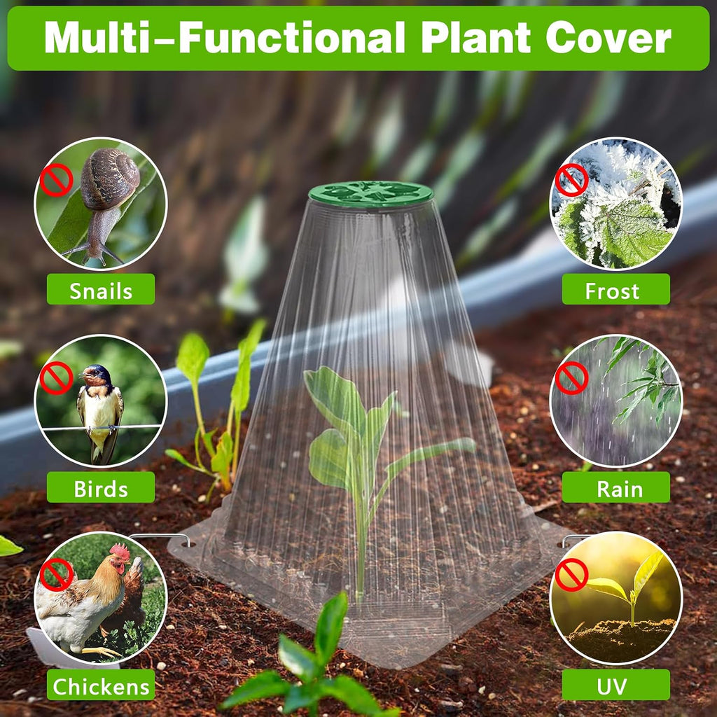 20Pc Reusable Bell-Shaped Plant Covers for Outdoor Gardens, Frost Protection and Animal Defense (Snails, Birds