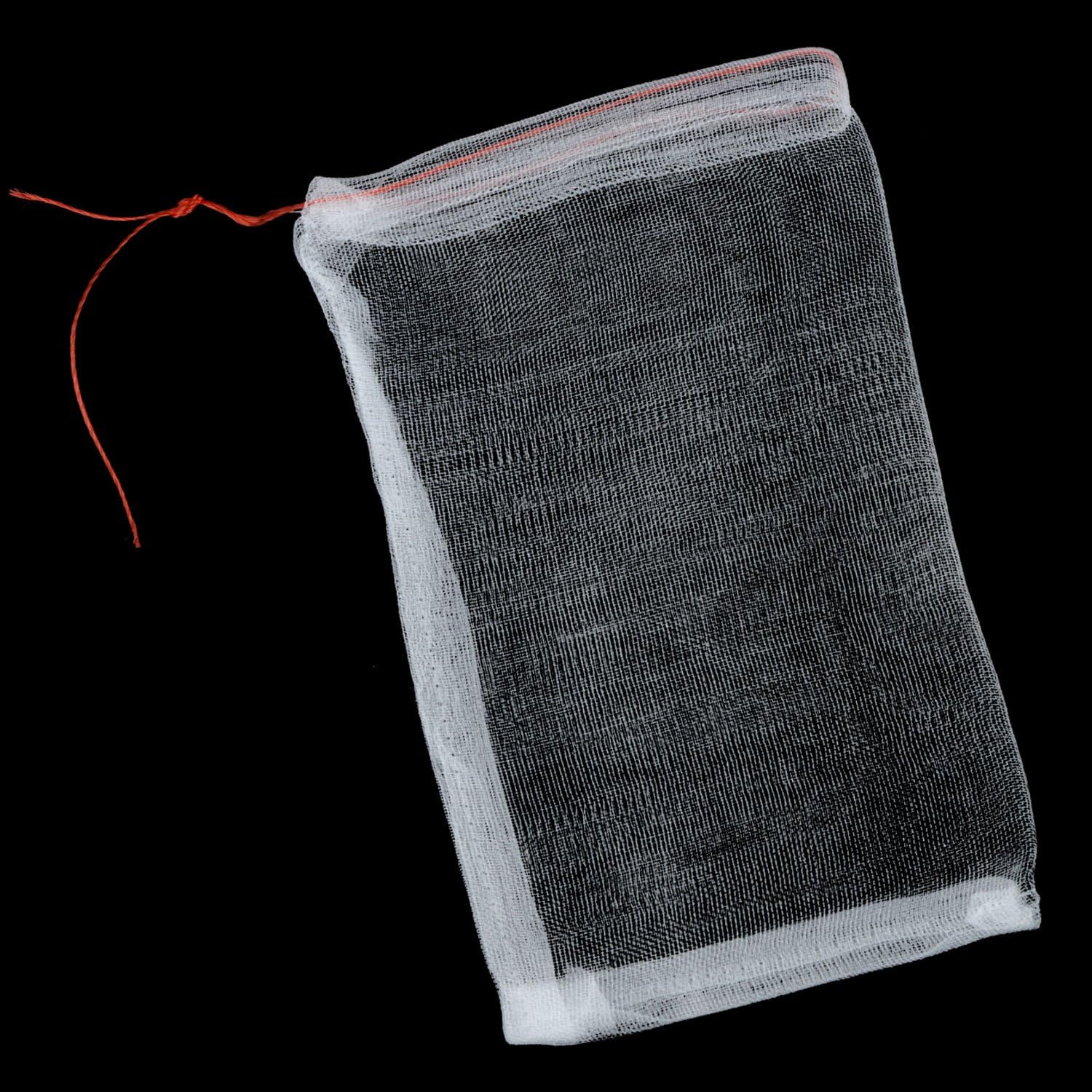 TITA-DONG 100 Pcs Fruit Protection Bags,6 x 10 Inch Garden Netting Bags with Drawstring,Insects Mosquito Bug Net