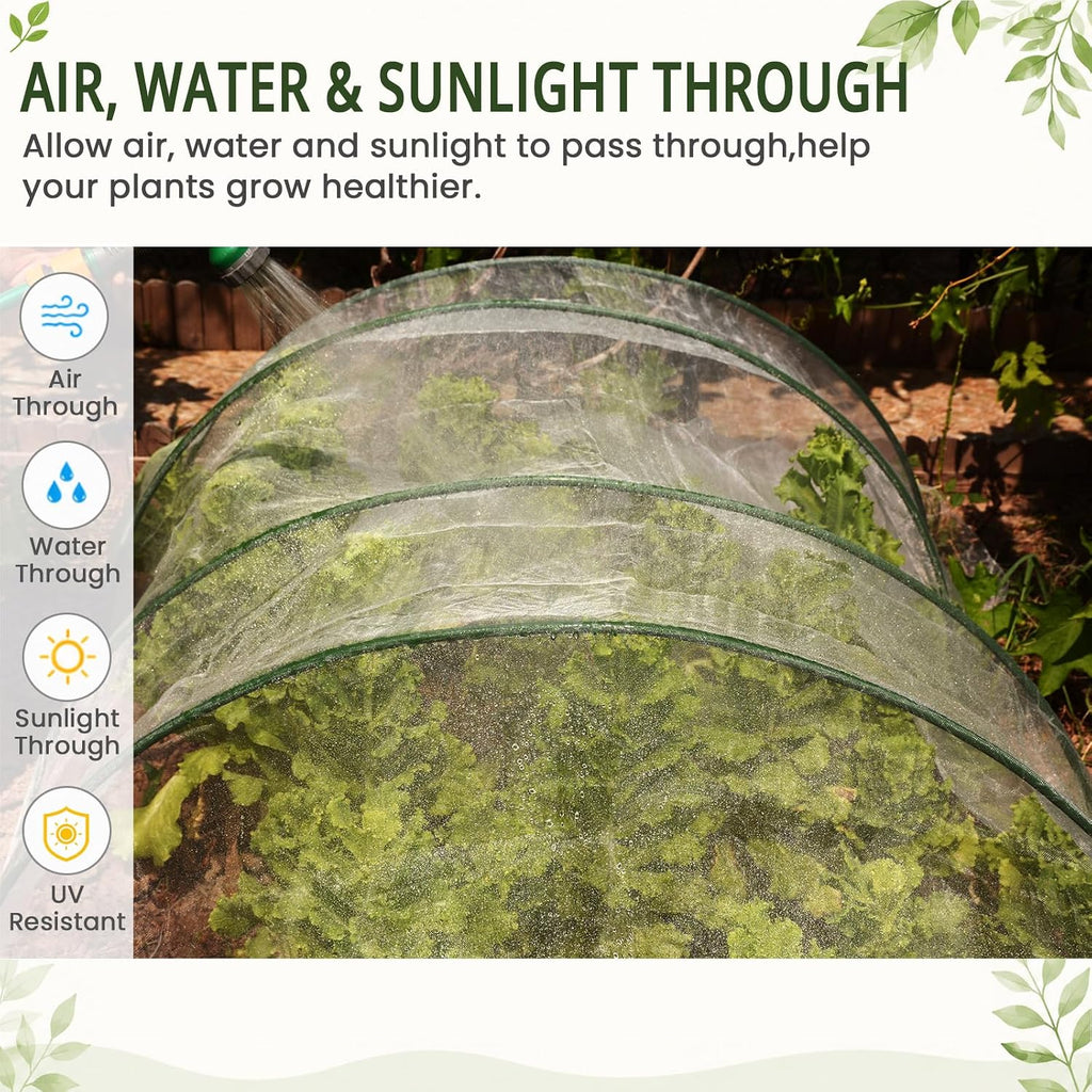 10Ft x 50Ft Garden Netting, Fine Mesh Insect Netting for Plant Protection | Mosquito Bug Bird Animal Pest Barrier