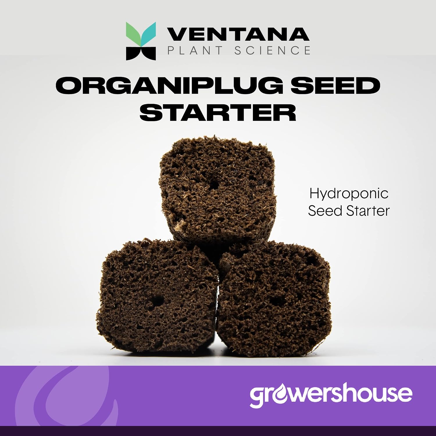 VPS OrganiPlug Hydroponic Seed Starter Plugs, 100 Pack, Rapid Root Planting Pods for Seedling, Clone, Cutting, Promotes