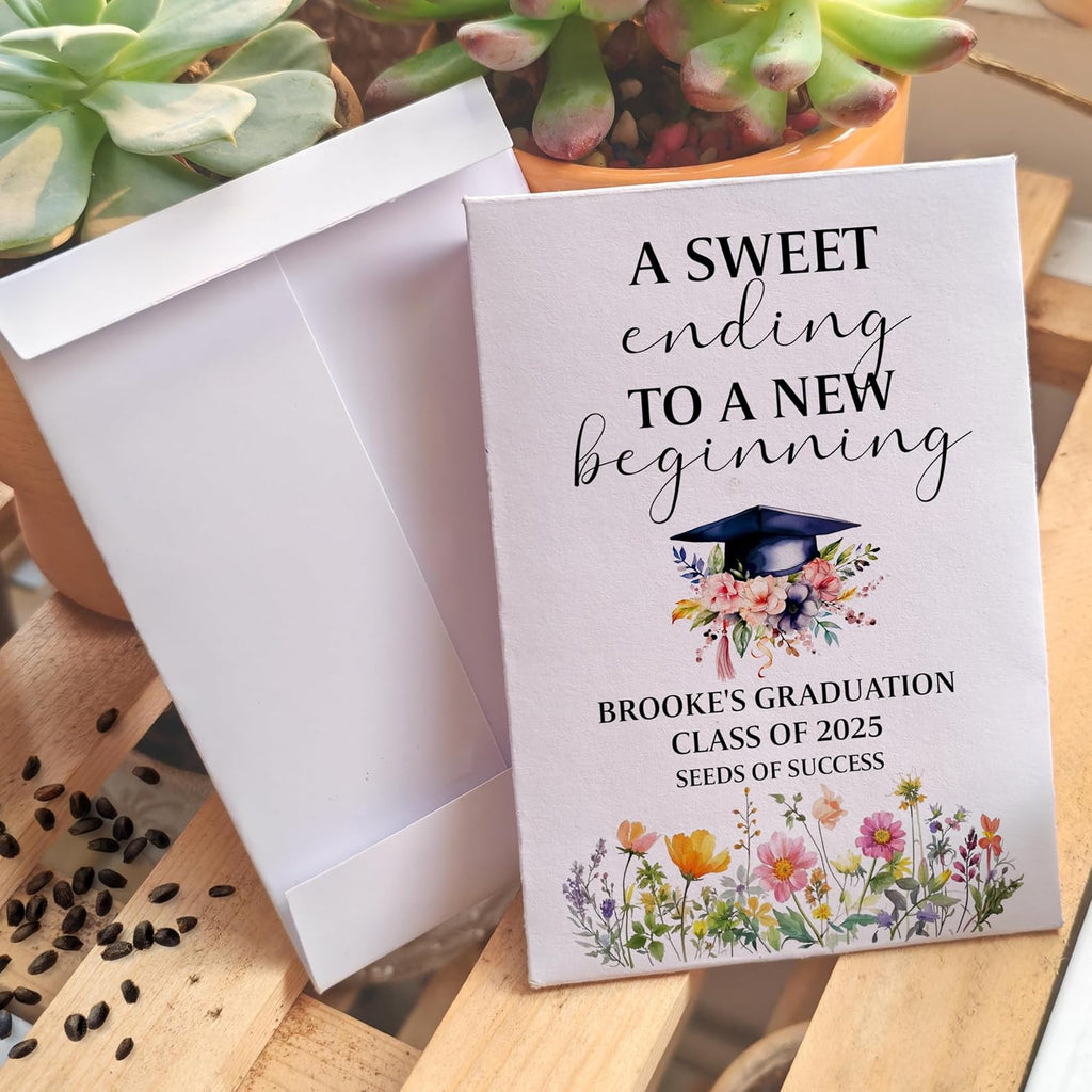 Custom Graduation Seed Packets, Graduation Party Favors, Blooming Future, Class of 2025, Senior 2025 Grad Party