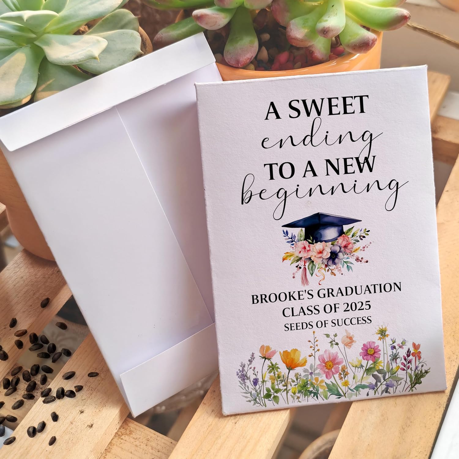 Custom Graduation Seed Packets, Graduation Party Favors, Blooming Future, Class of 2025, Senior 2025 Grad Party