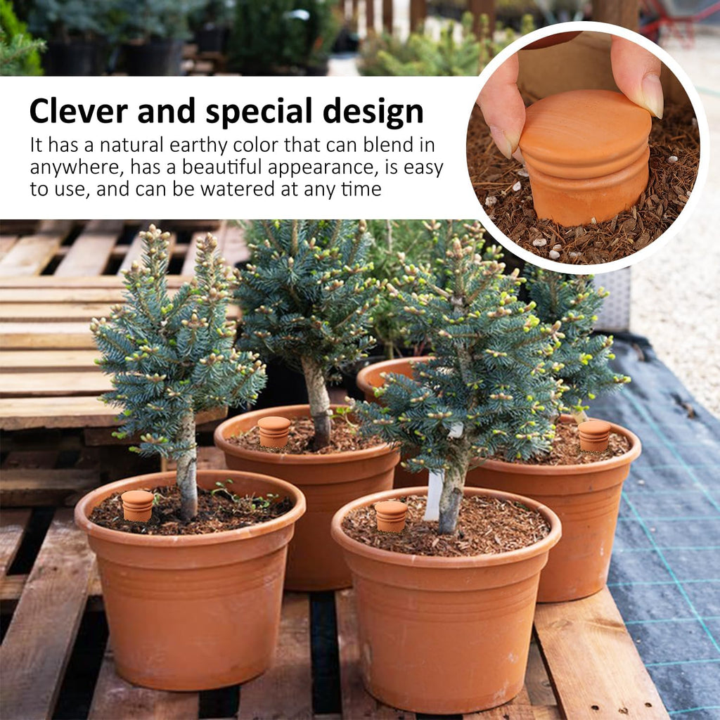 4pcs 3.1in Plant Self Watering Globes Ollas Watering Pots Drip Irrigiation Olla System Terra Cotta Clay Irrigation Pots