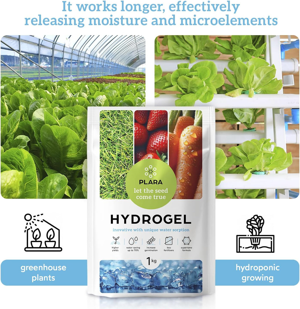 Water Storing Crystals for Plants 30oz Soil Moisture Retention Gel | Slow-release Hydrogel, Retention Granules