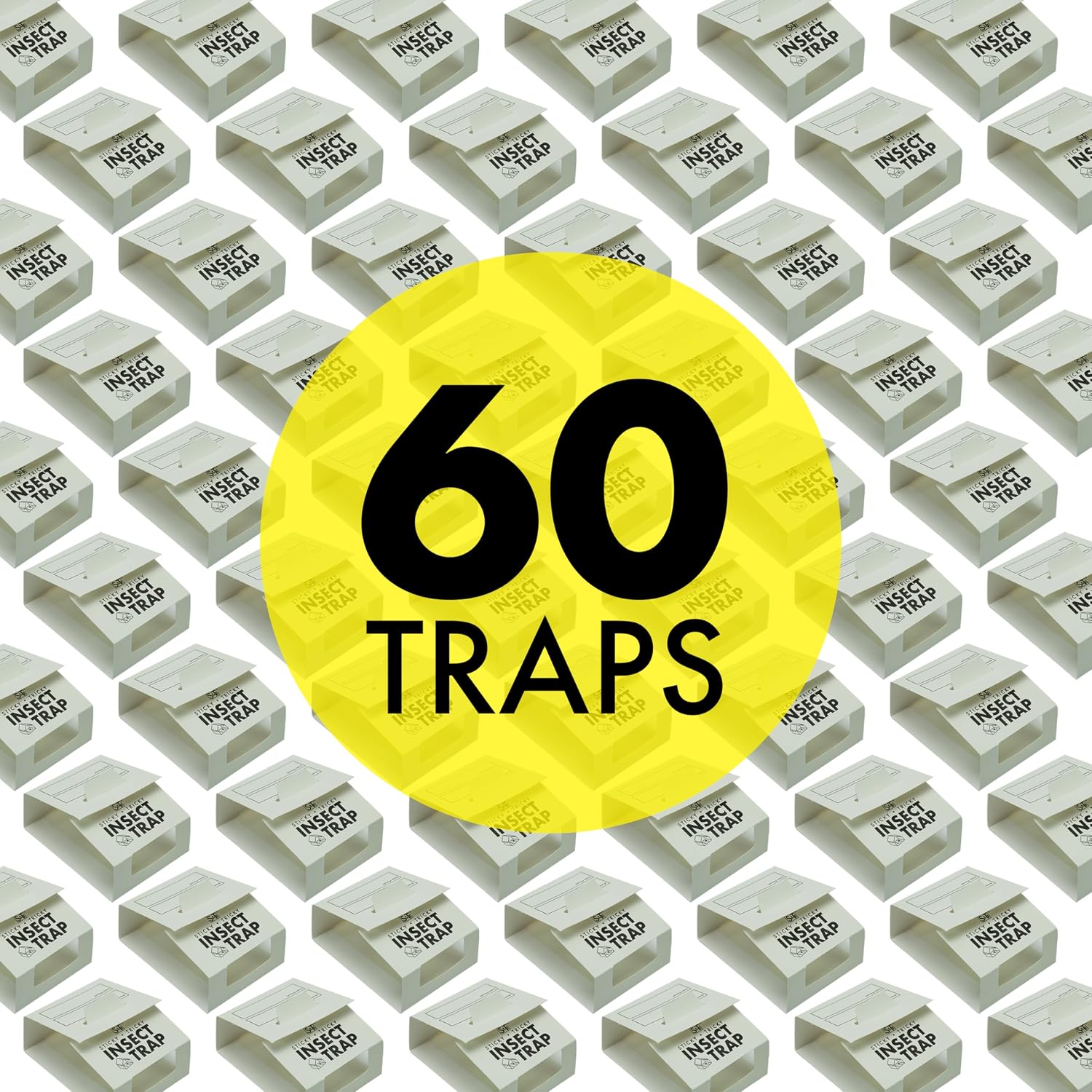 S&T INC. Insect Traps for Pest Control, 60 Pack | Glue Traps for Brown Recluse, Hobo Spiders, Black Widows, Home