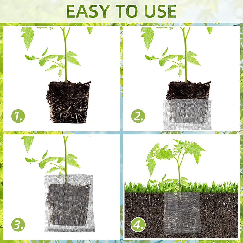 1 Gallon Wire Mesh Bags for Plant Protection, Garden Mesh Netting Protection Bag Animal Barrier Wire Baskets for Plants