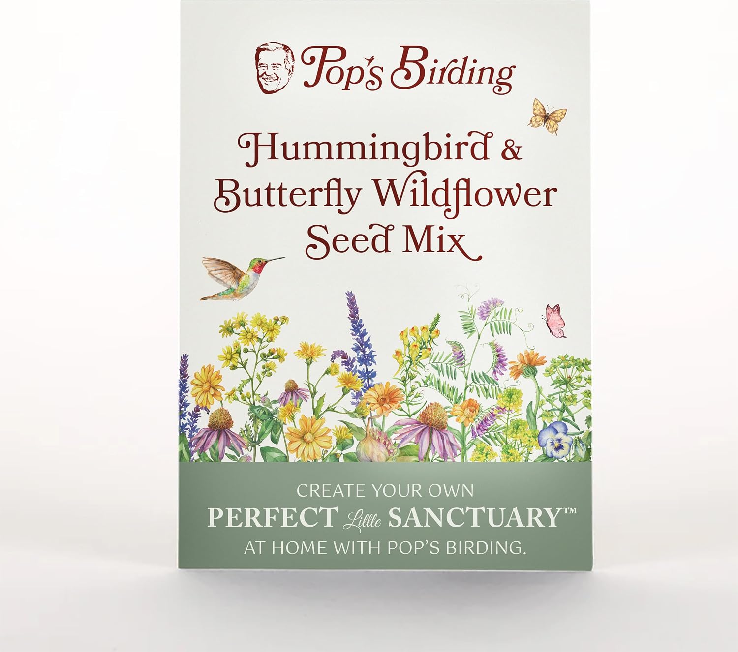 Pop's Birding Hummingbird & Butterfly Wildflower Seed Mix (12-Pack)