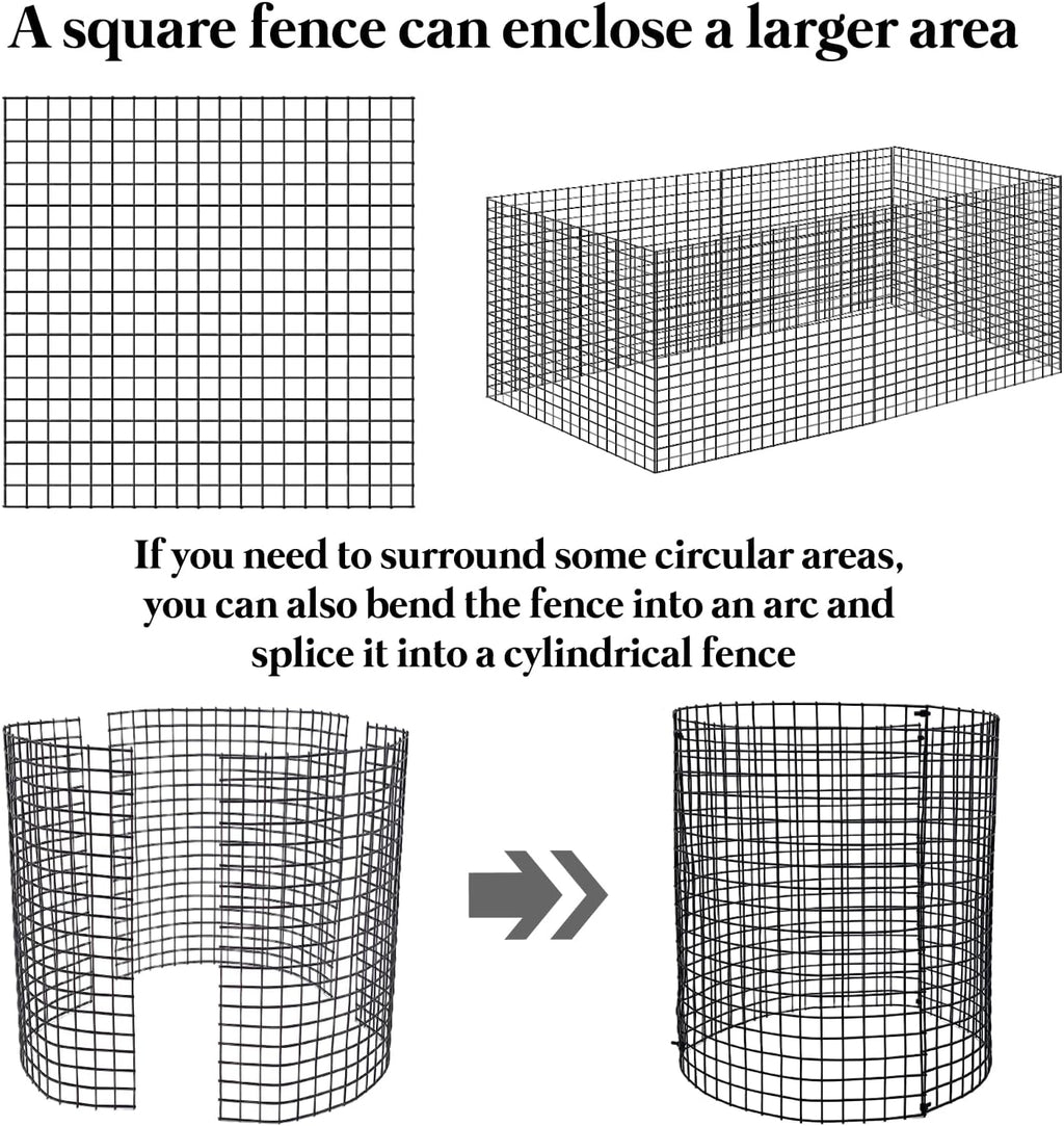 30 PCS Round Plant Protector from Animals, 12 Pack 12'' x 12'' Metal Plant Cages，30Pcs Metal Mesh to Keep Animals Out