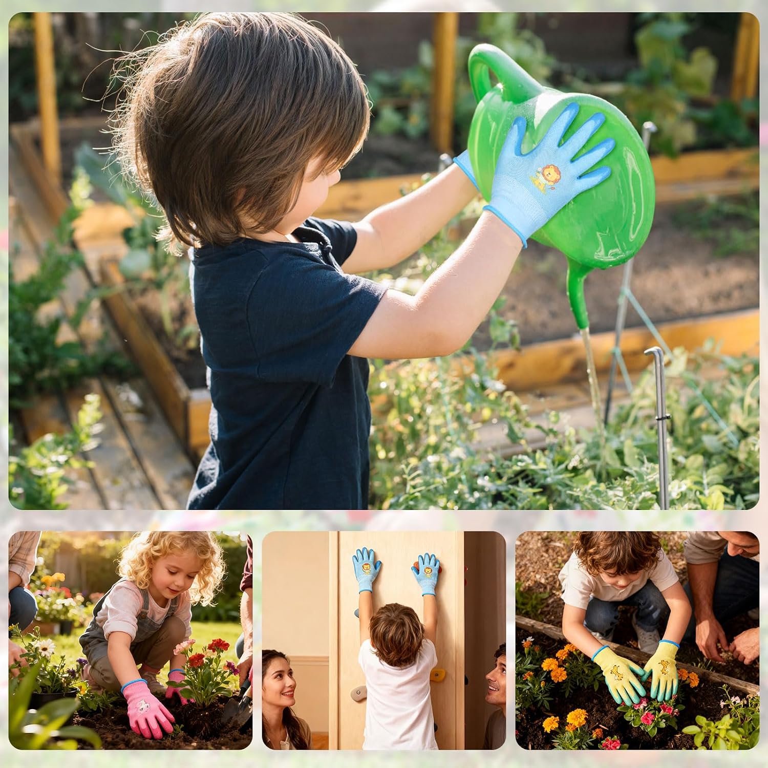 24 Pairs Kids Gardening Gloves For Age 9-13 Latex Coated Safety Work Gloves | Non Slip Children Yard Grippy Gloves for