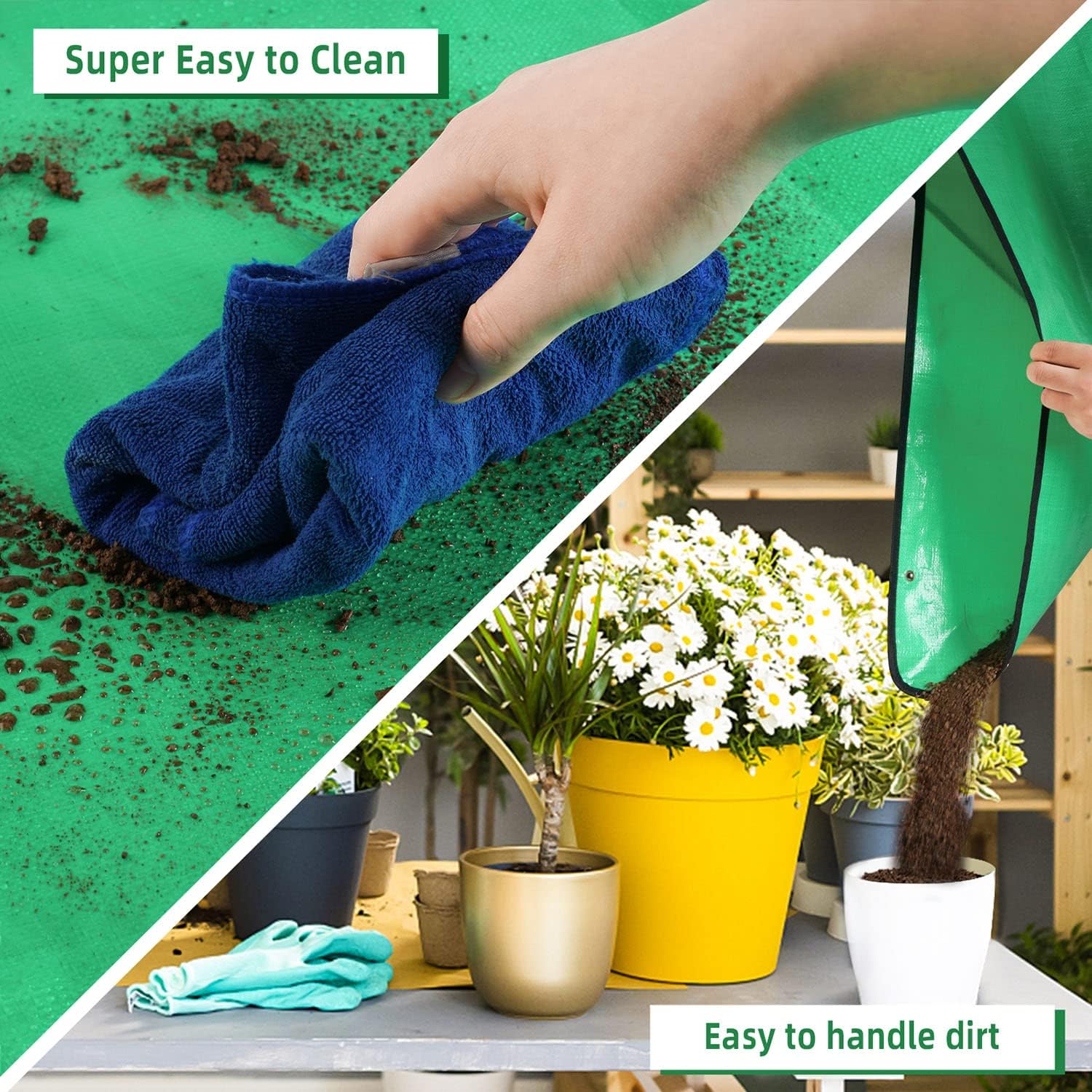 3 PCS 39.5"x 31.5" Large Repotting Mat for Indoor Plant Transplanting and Mess Control Thickened Waterproof Potting Mat