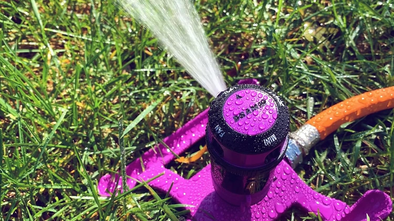Dramm ColorStorm Gear Drive Sprinkler on Heavy Duty,Durable Metal Base, 4 Patterns, Ideal for Small, Medium & Large