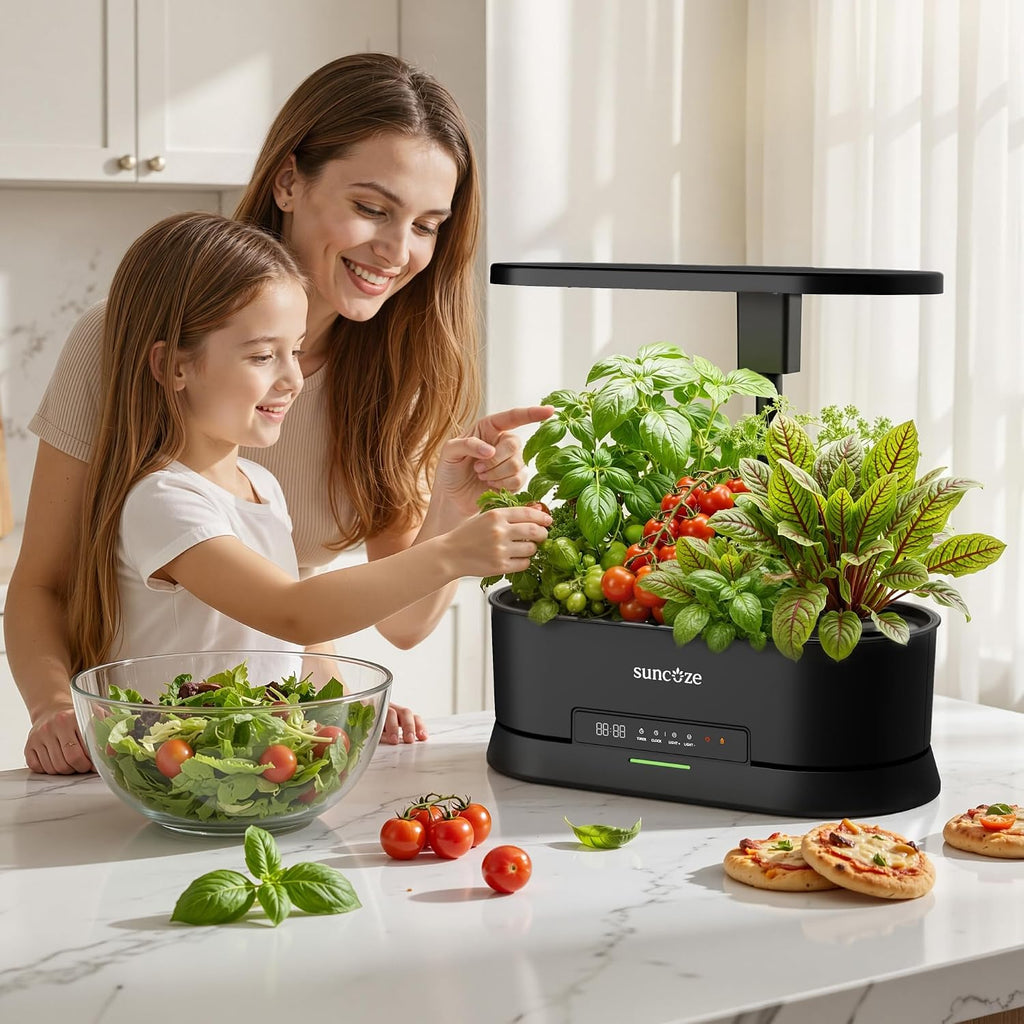 Hydroponics Growing System, Smart Panel, 5L Removable Tank, 36W LED | Dimmable Full Spectrum Grow Light, 12 Pods Indoor