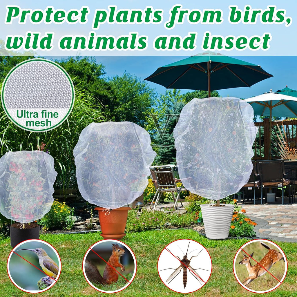 Cosweet 9 Pack Sun Resistant Garden Bird Netting for Plants, 3 Sizes | Blueberry Tomato Protecting Netting with