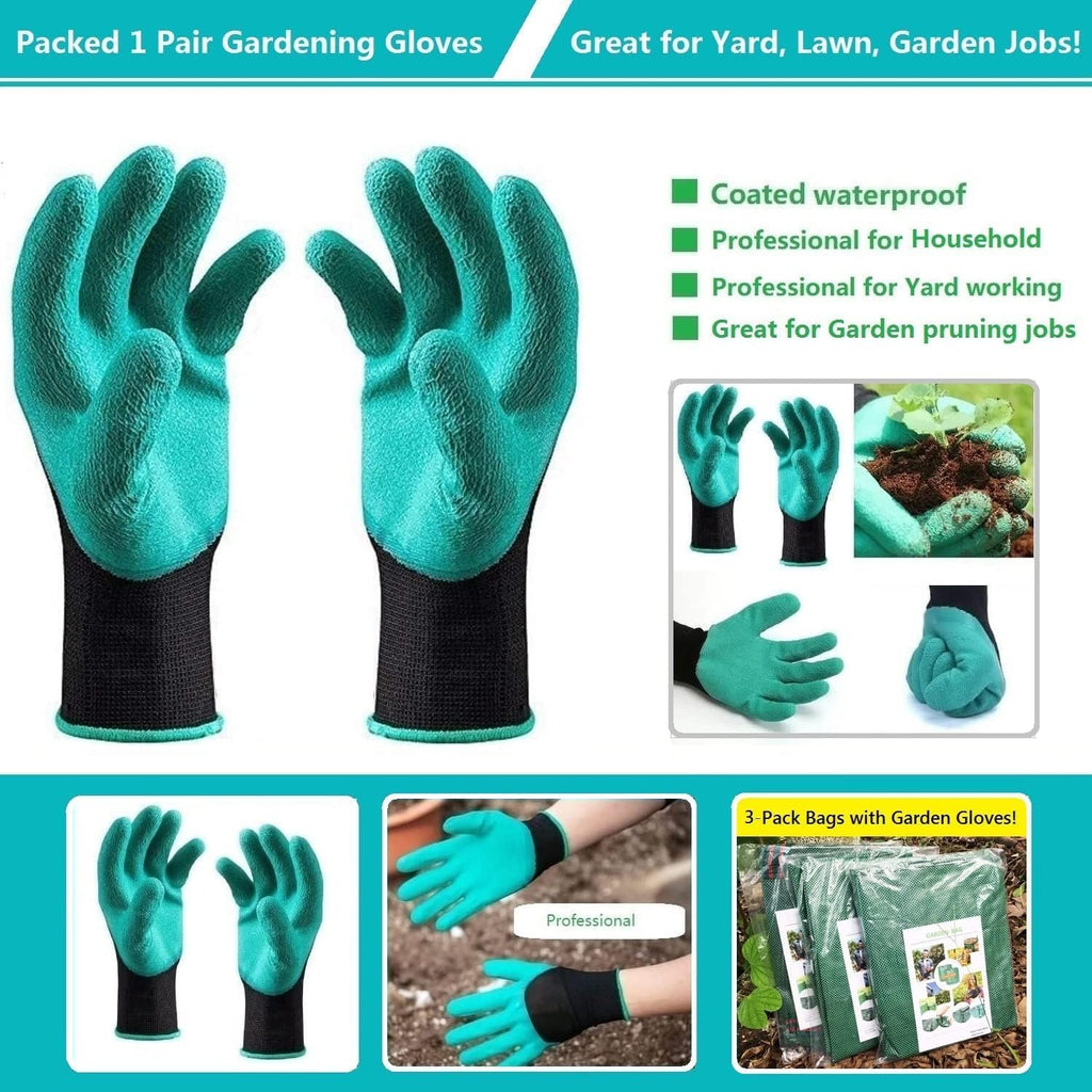 Professional 2-Pack 137 Gallon Lawn Garden Bags Large (D34,H34 inch) Yard Waste Bags with Gardening Gloves, Big Leaf