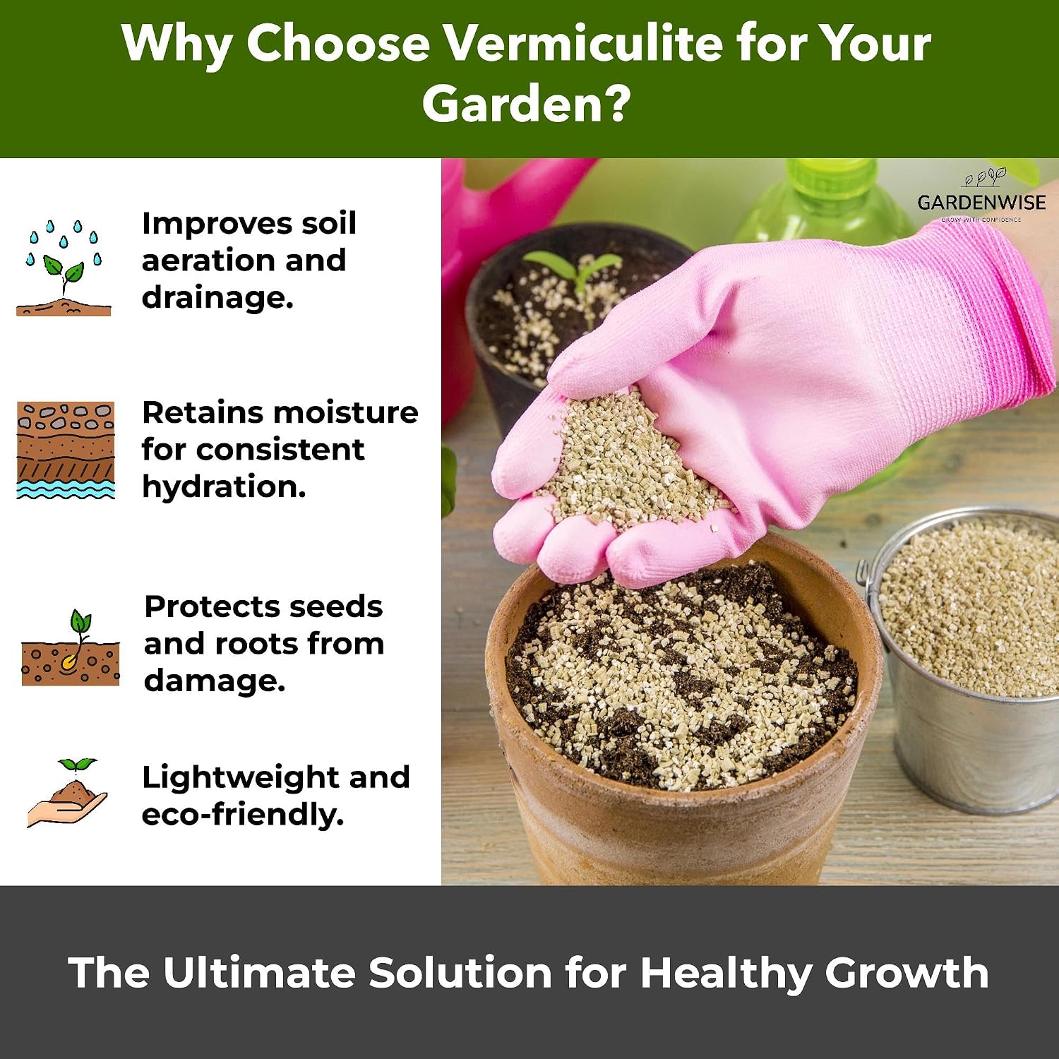 Organic Superfine Vermiculite for Indoor Gardening Plants and Mushrooms – Enhances Soil Aeration, Seed Germination