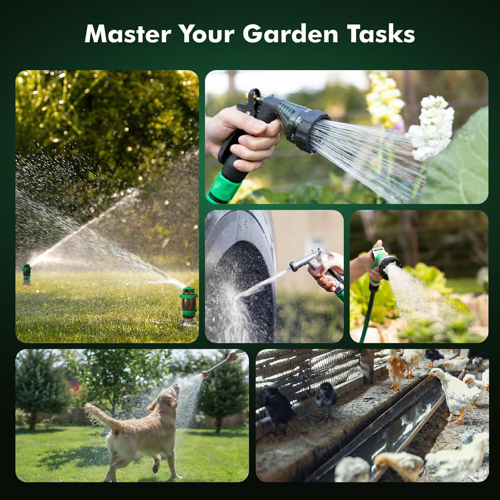 RESTMO 2 Way Garden Hose Splitter Heavy Duty Full Metal Body | Full Flow Design with Oversized Ball Valve, Y Outdoor