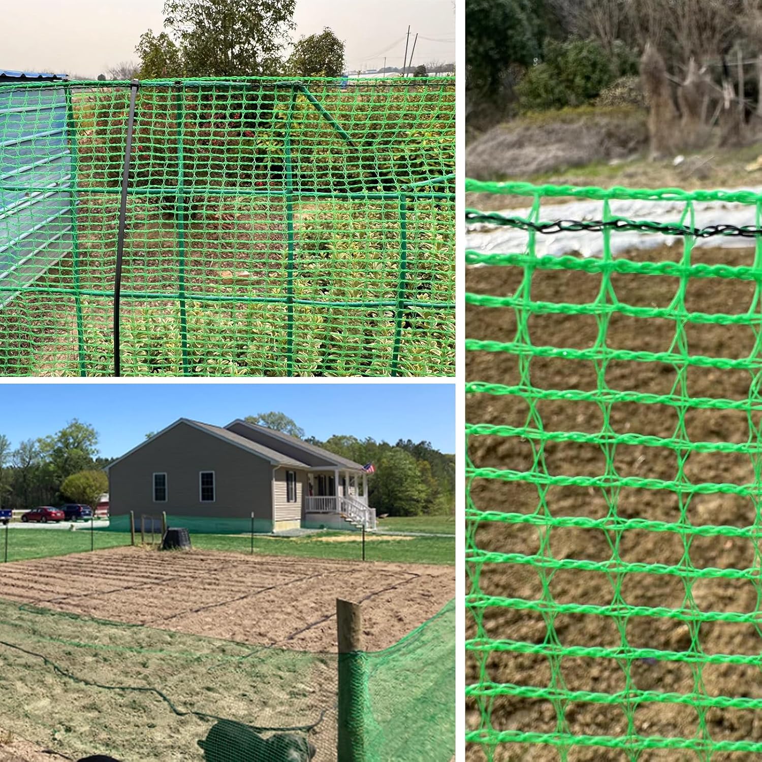 4x100 FT Garden Fence,0.4" Mesh Plastic Fencing Deer Netting Roll | Temporary Fence,Snow Fence,Safety Fence,Deer Fence