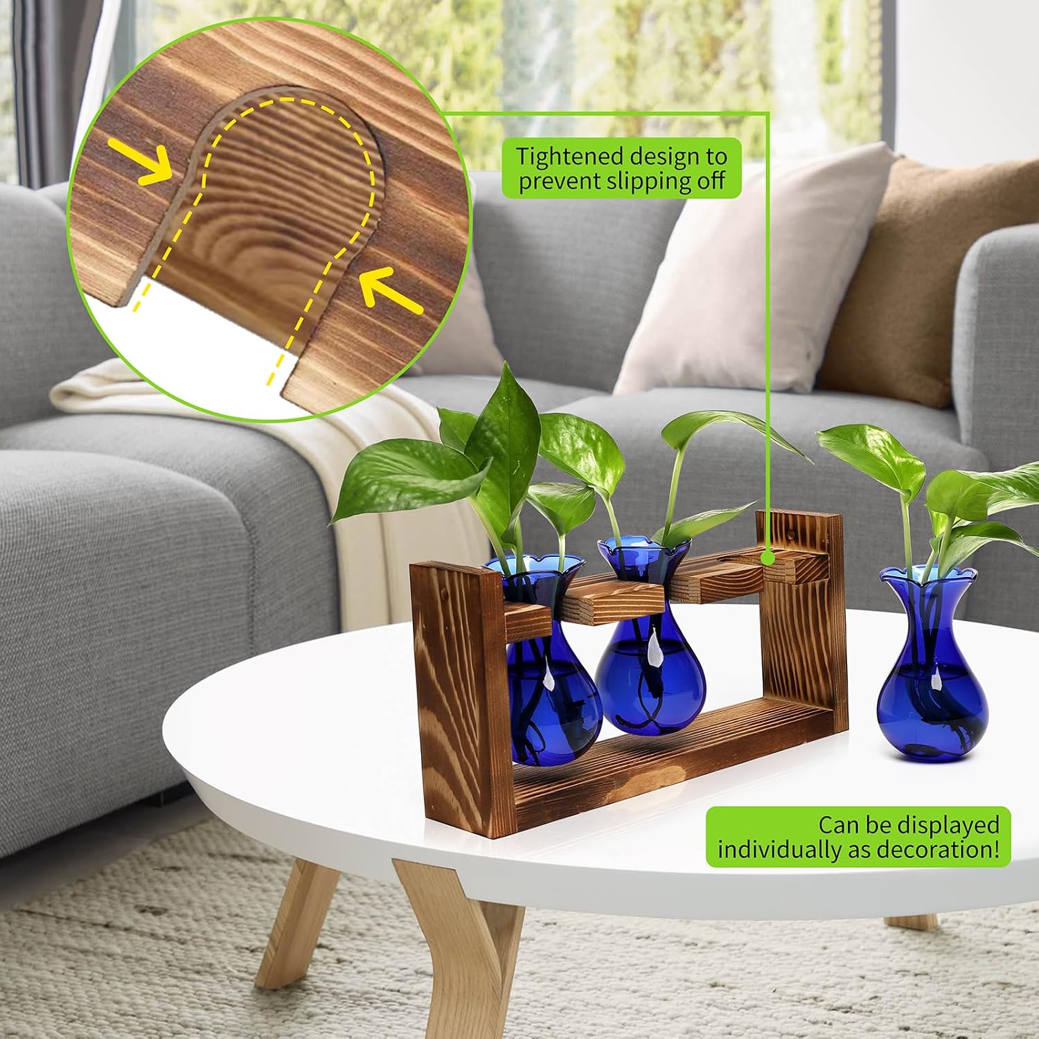 Plant Propagation Station Plant Terrarium Unique Birthday Gifts for Women | Plant Lovers Home Office Decor Planter with
