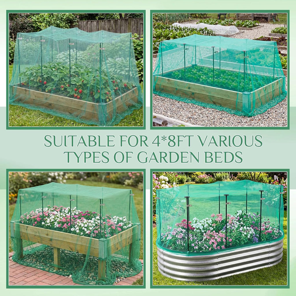 Metal Garden Netting Kit, 16.4 x 9.84 ft,Green