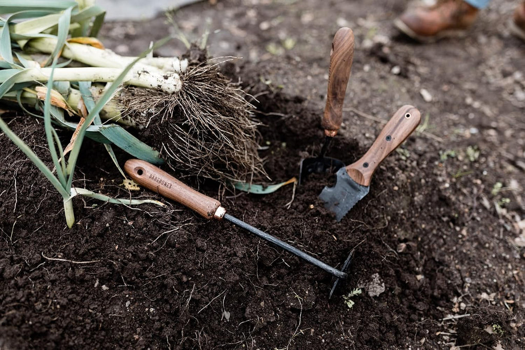 Barebones Square Hand Hoe - Garden Hoe for Weeding with a Long Handle - Japanese Gardening Tool, Sickle Garden Tool