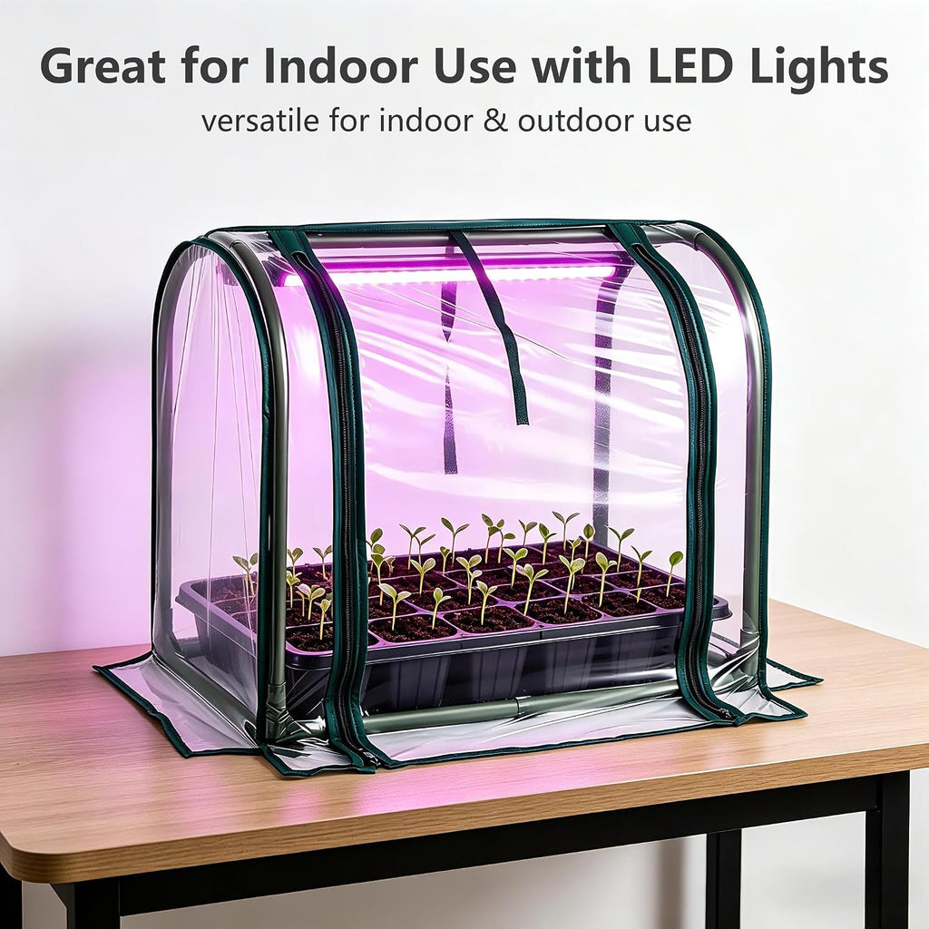Mini Indoor Greenhouse Tabletop Garden Nursery Plant Cover Tent Humidity Domes for Home Gardening Germination and