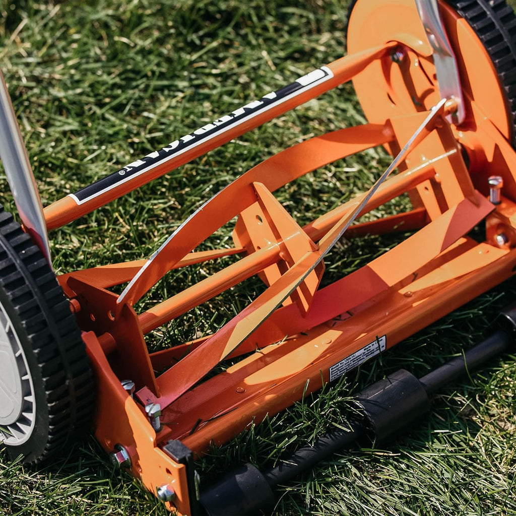 American Lawn Mower 1204-14 14-Inch 4-Blade Push Reel Lawn Mower, Red