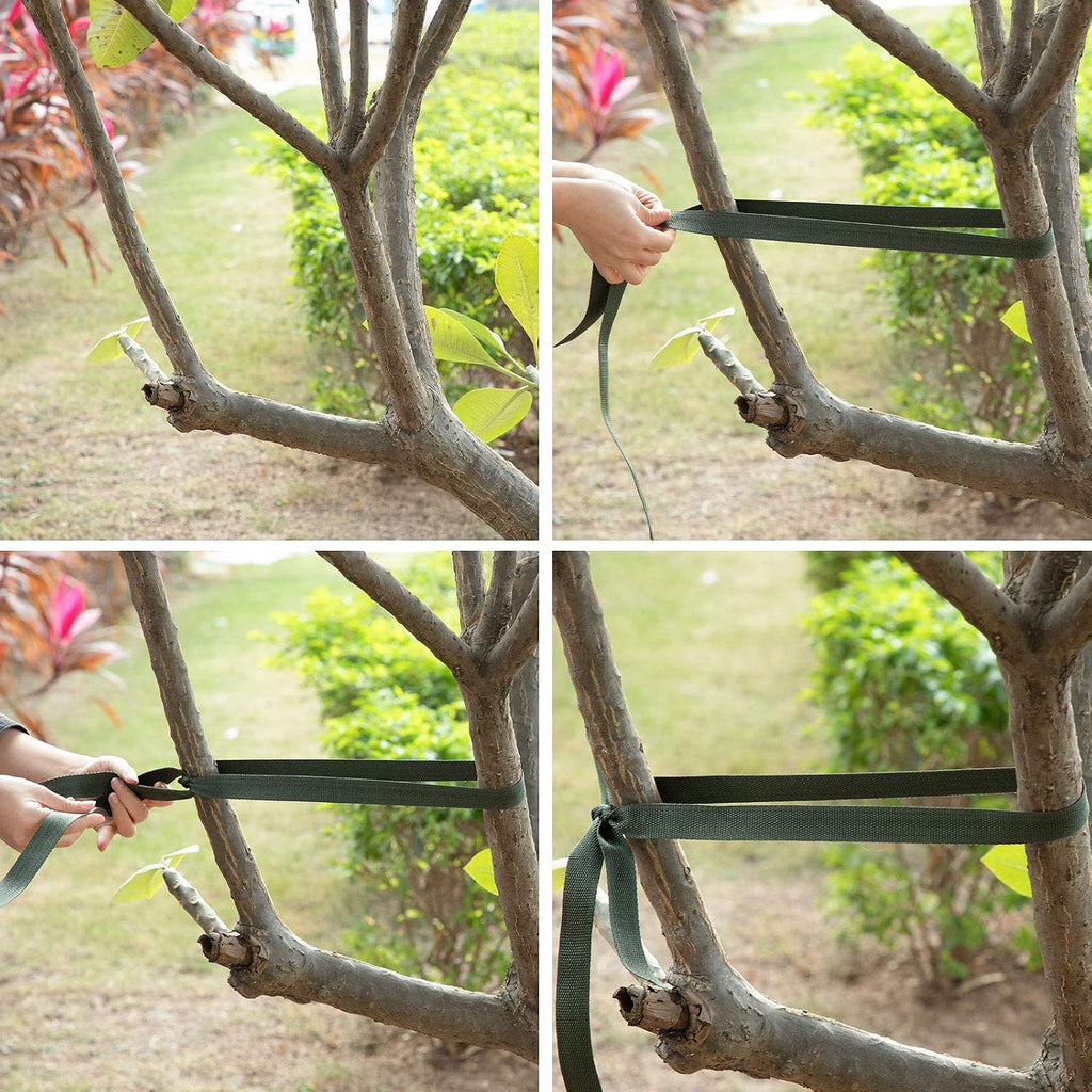 Shappy Tree Tie Strap Garden Webbing Strap Garden Plant Supports Tree Tie Staking and Guying for Outdoor Use, Plant