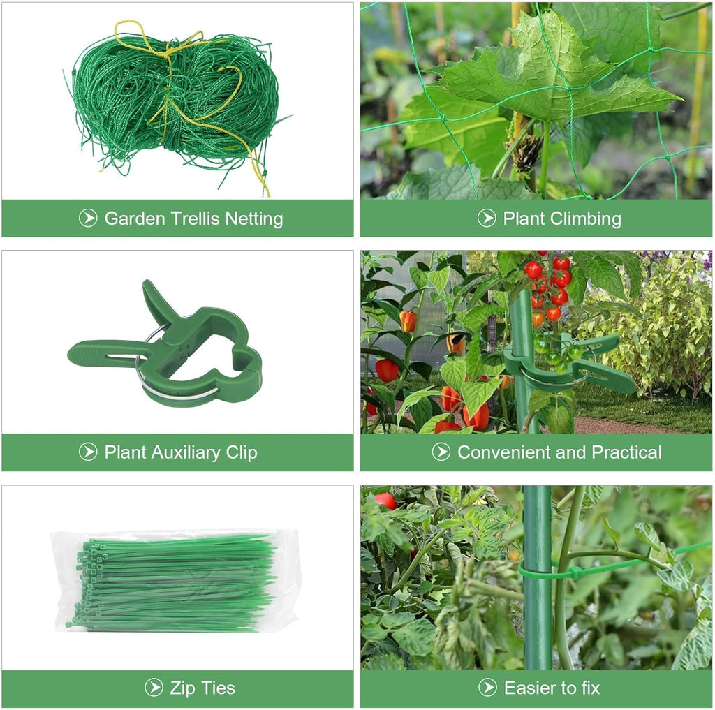 2PCS Cucumber Trellis for Climbing Plants Outdoor, Garden Trellis for Raised Bed Garden,Vegetable Grow Supports with