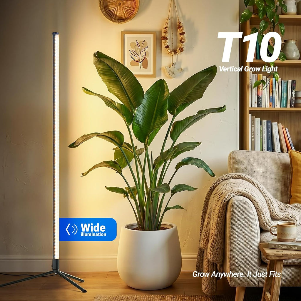Barrina T10 Vertical Grow Light, 4FT 42W, Full Spectrum, High PPFD | Grow Lights for Indoor Plants, Standing Side