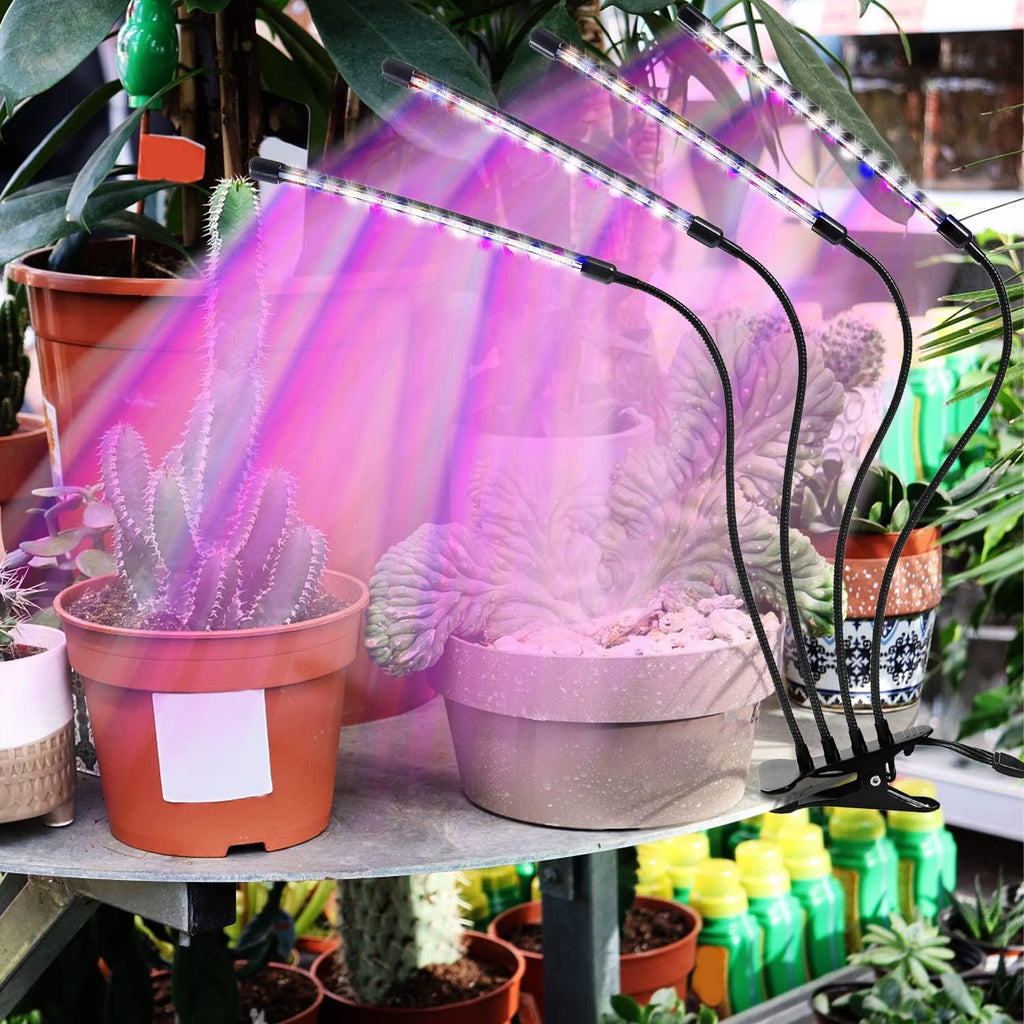 LEOTER Grow Light for Indoor Plants - Upgraded Version 80 LED Lamps with Full Spectrum & Red Blue Spectrum, 3/9/12H