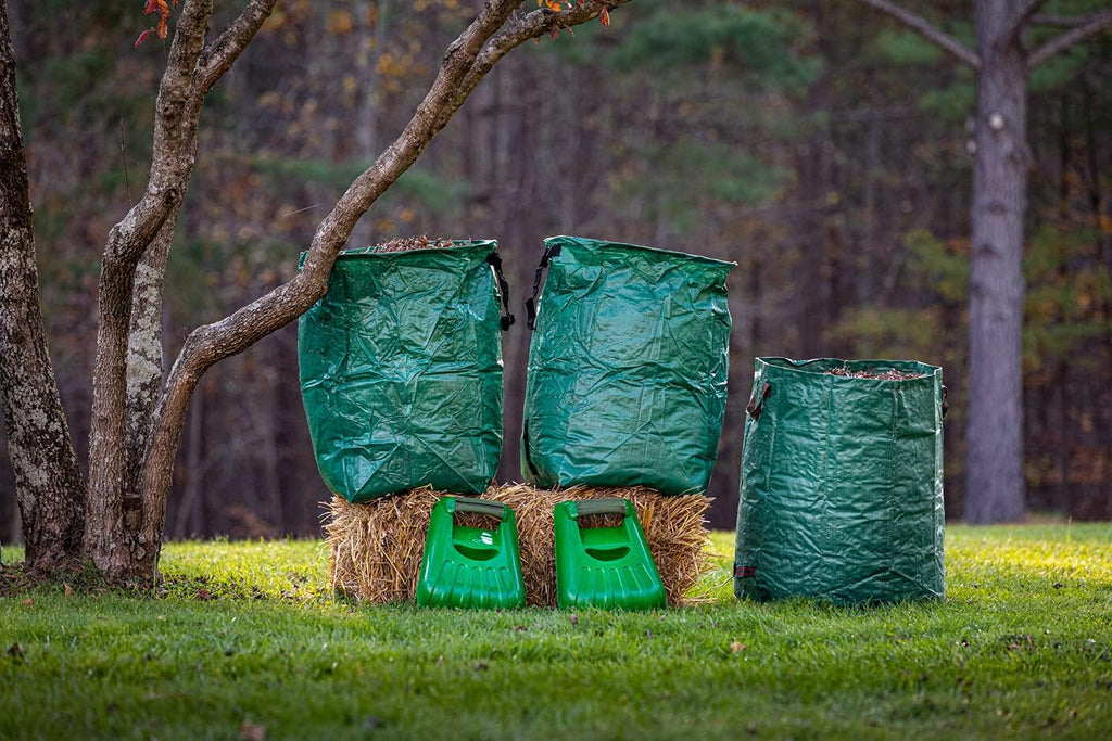 Gardzen Plastic Large Leaf Scoop Hand Rakes | Debris and Yard Waste Removal, Comes with 72 Gallon Garden Bag, Work