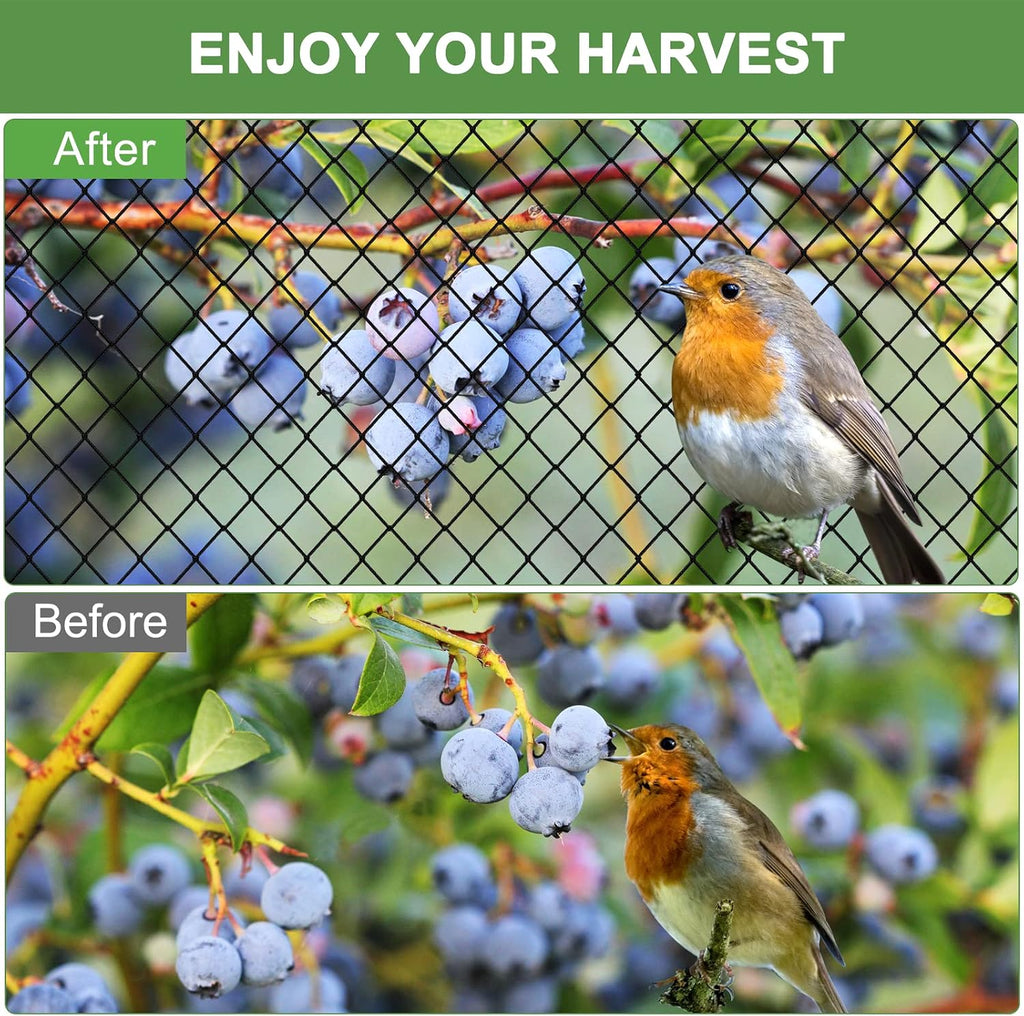 Bird Netting 25'x100' Heavy Duty Nylon Net with 2" Mesh, Garden Netting | Poultry Netting for Chicken Coop Roof, Aviary