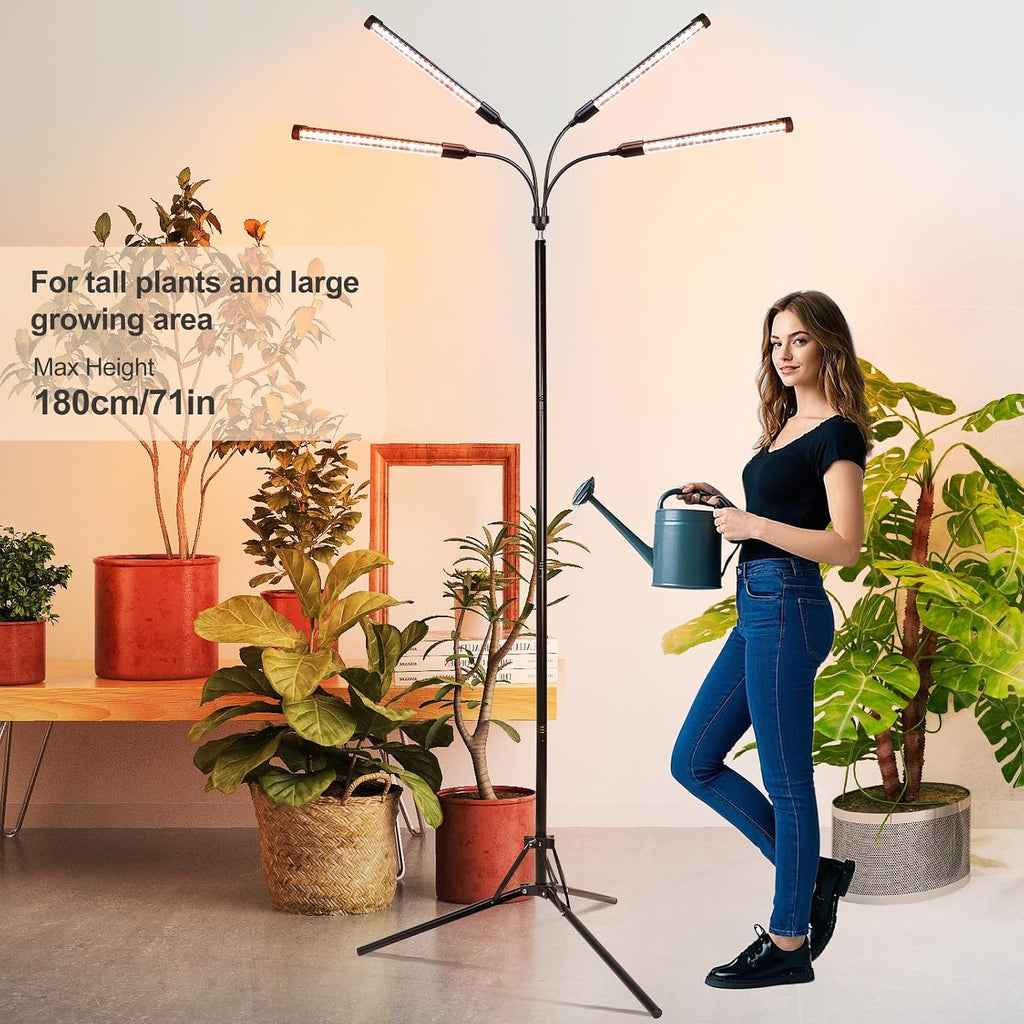 FECiDA Standing Grow Light with Upgrade Stand for Indoor Tall Plant, Bonsai | 36 Watt Power Draw, Super Bright, 5-Mode