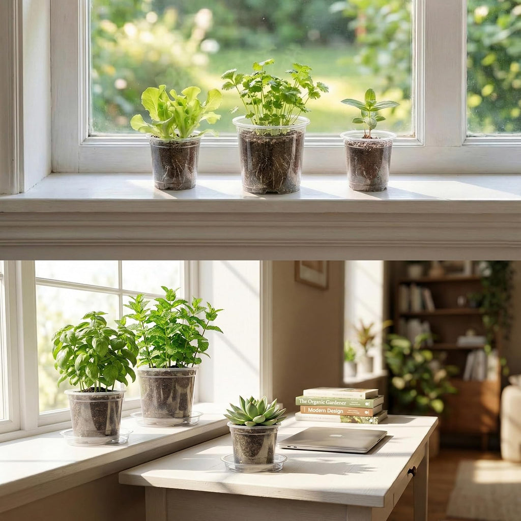 Clear Nursery Pots with Drainage, 81 Pcs Set, 4/5/6 Inch Plastic Pots for Indoor Plants, Seed Starter Kit with Plant