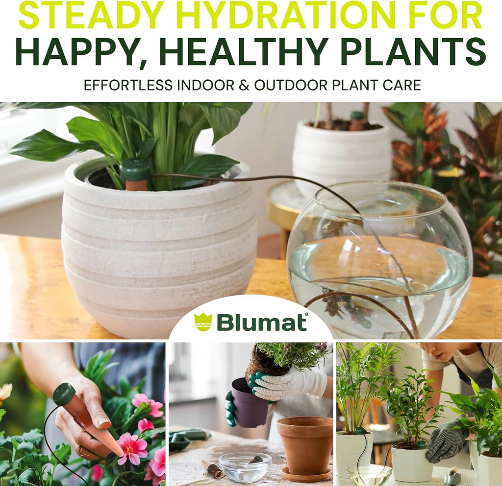 Blumat Classic Self-Watering Stakes - Prevents Overwatering and Underwatering for Healthy Growth While You are Away