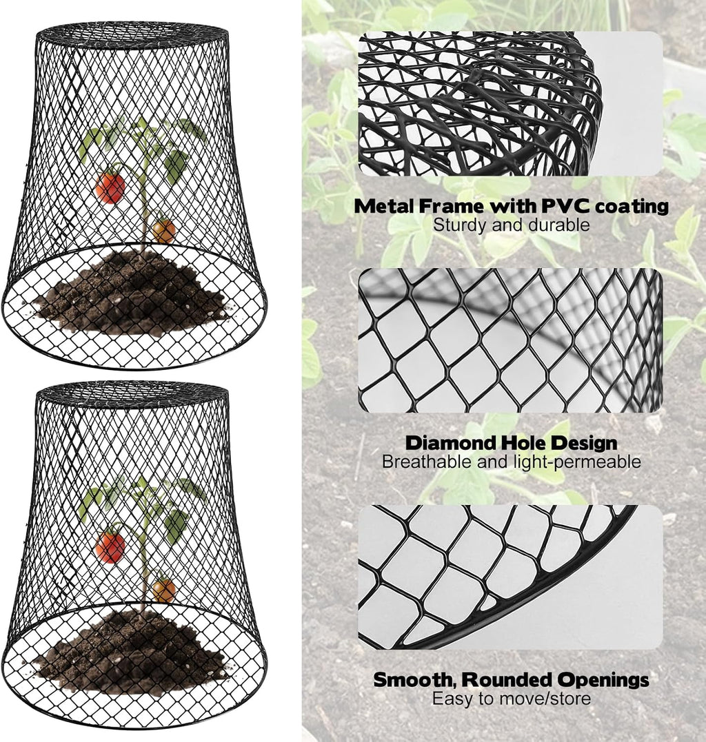15 Sets of Chicken Wire Cloche Plant Covers Garden Netting, Heavy Duty Chicken Wire Plant Covers Protectors from
