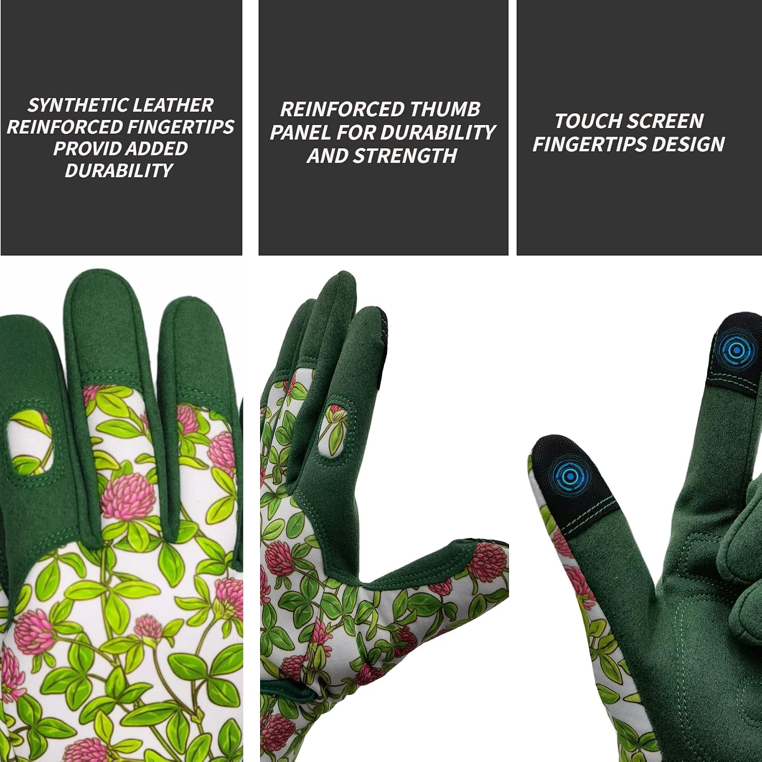 Cute Pattern Gardening Gloves,Thornproof Garden Glove,Gardener Gift | Gardening Gifts for Women,Touchscreen,Tender