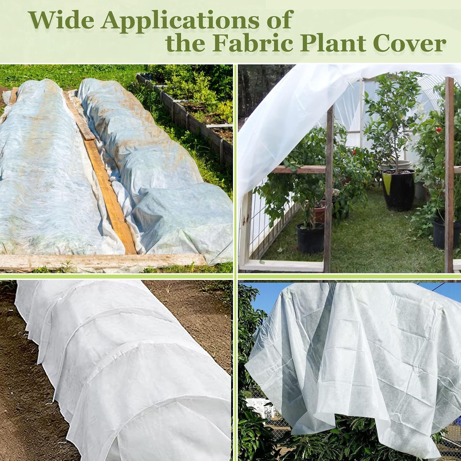 10x30ft Plant Covers Freeze Protection Floating Row Cover 1.5oz/yd² Plant Covers for Winter Garden Fabric for Cold Sun