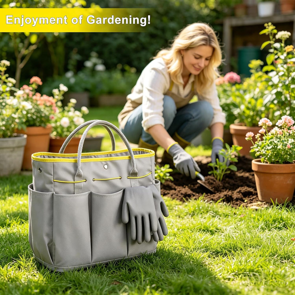 Carsolt 10Pcs Heavy Duty Stainless Steel Garden Hand Tools Set for Planting | Rust-Proof & Ergonomic Handle, Includes