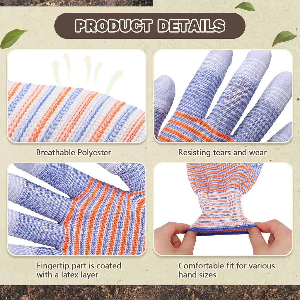 Chicingyou 50 Pairs Gardening Gloves Bulk for Women and Men, Disposable Yard Gloves Non Slip Rubber Coated, Breathable