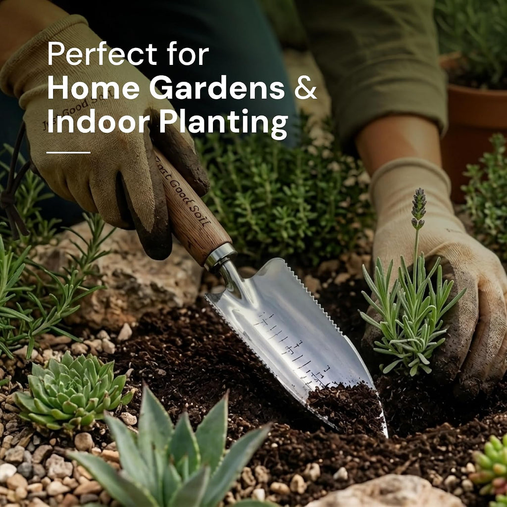 3-Piece Garden Tool Set for Planting, Weeding & Potting | Garden Trowel, Potting Soil Scoop & Precision Weeding Tool