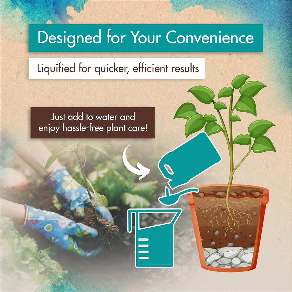 Organic Fish Fertilizer for Vegetable Garden, Fruits, and Flowers, 1 Gallon | The Grow Co Emulsion for Plants, 2-3-1