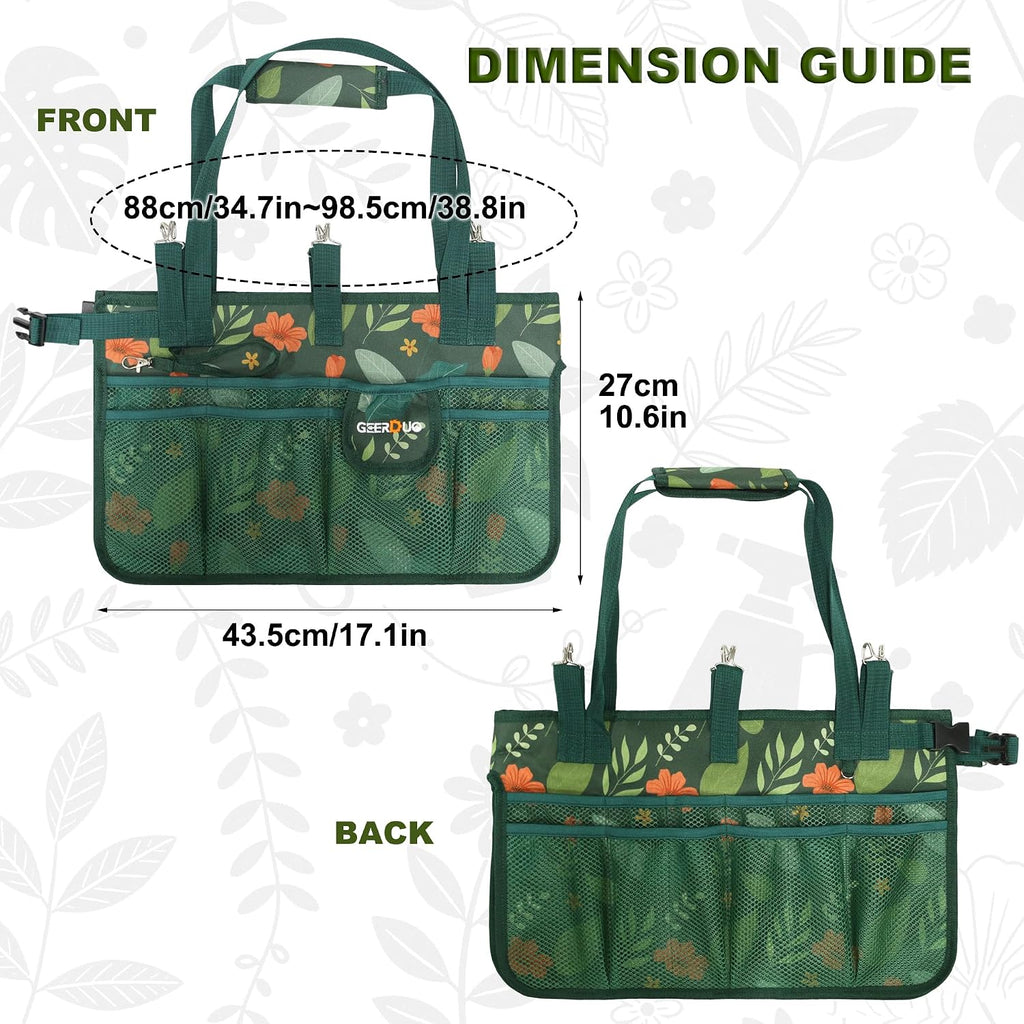 Bucket Tool Organizer - Multi-Purpose Garden Tool Caddy Fits 3.5 to 5 Gallon Buckets - Heavy Duty 600D Tool Bag Pouch