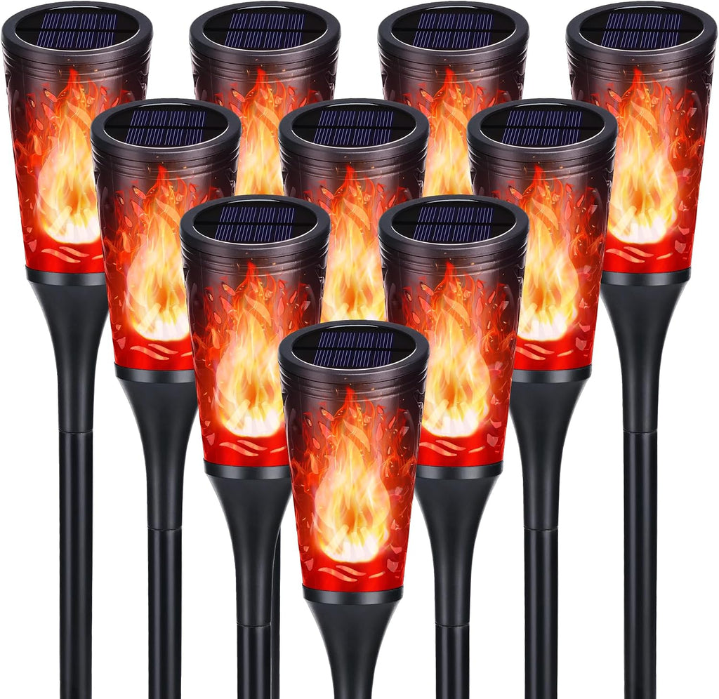 Toodour Solar Halloween Lights Outdoor, 10 Pack Solar Torch Lights