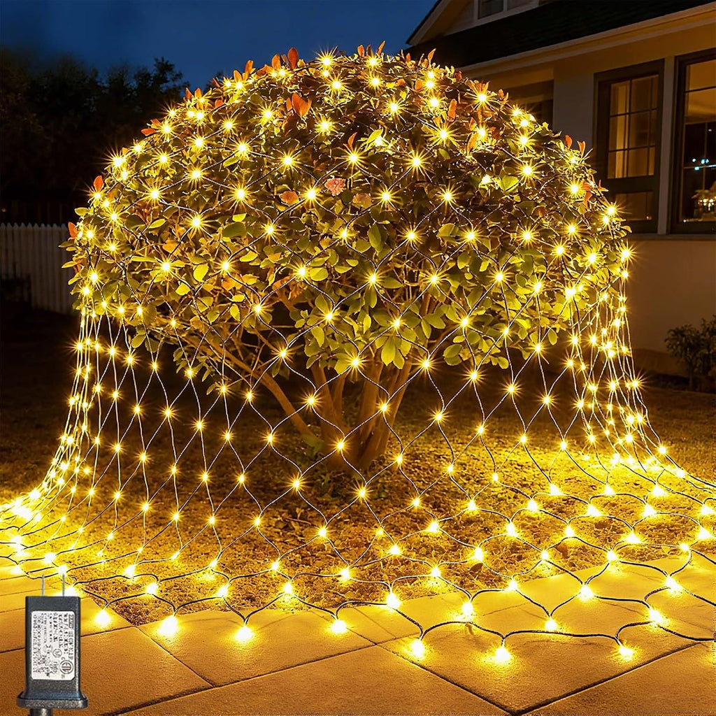 LitHome 14.8FT x 5FT Christmas Net Lights Outdoor Mesh Lights Connectable