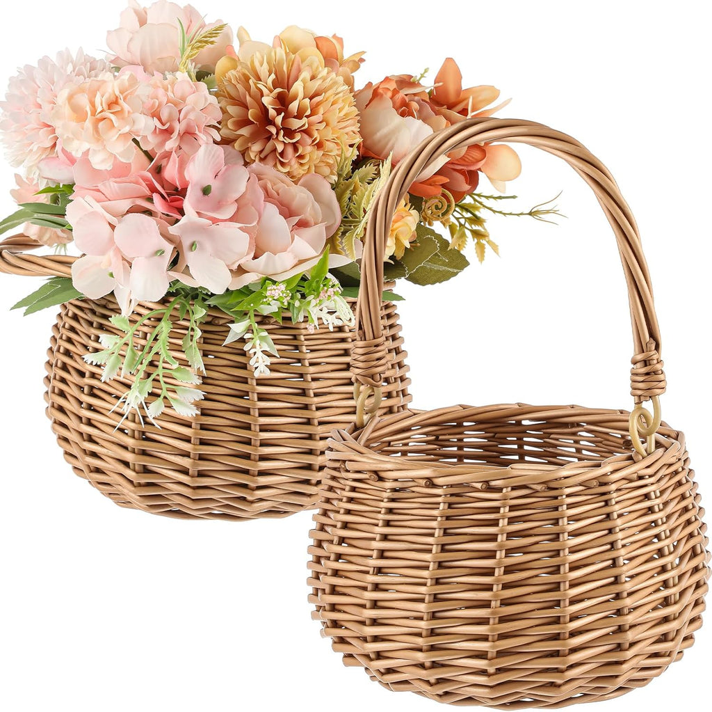 Small Jute Plant Basket, Set of 2, 6.5 Inches, Brown