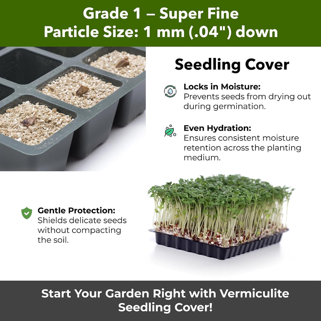 Organic Superfine Vermiculite for Indoor Gardening Plants and Mushrooms – Enhances Soil Aeration, Seed Germination