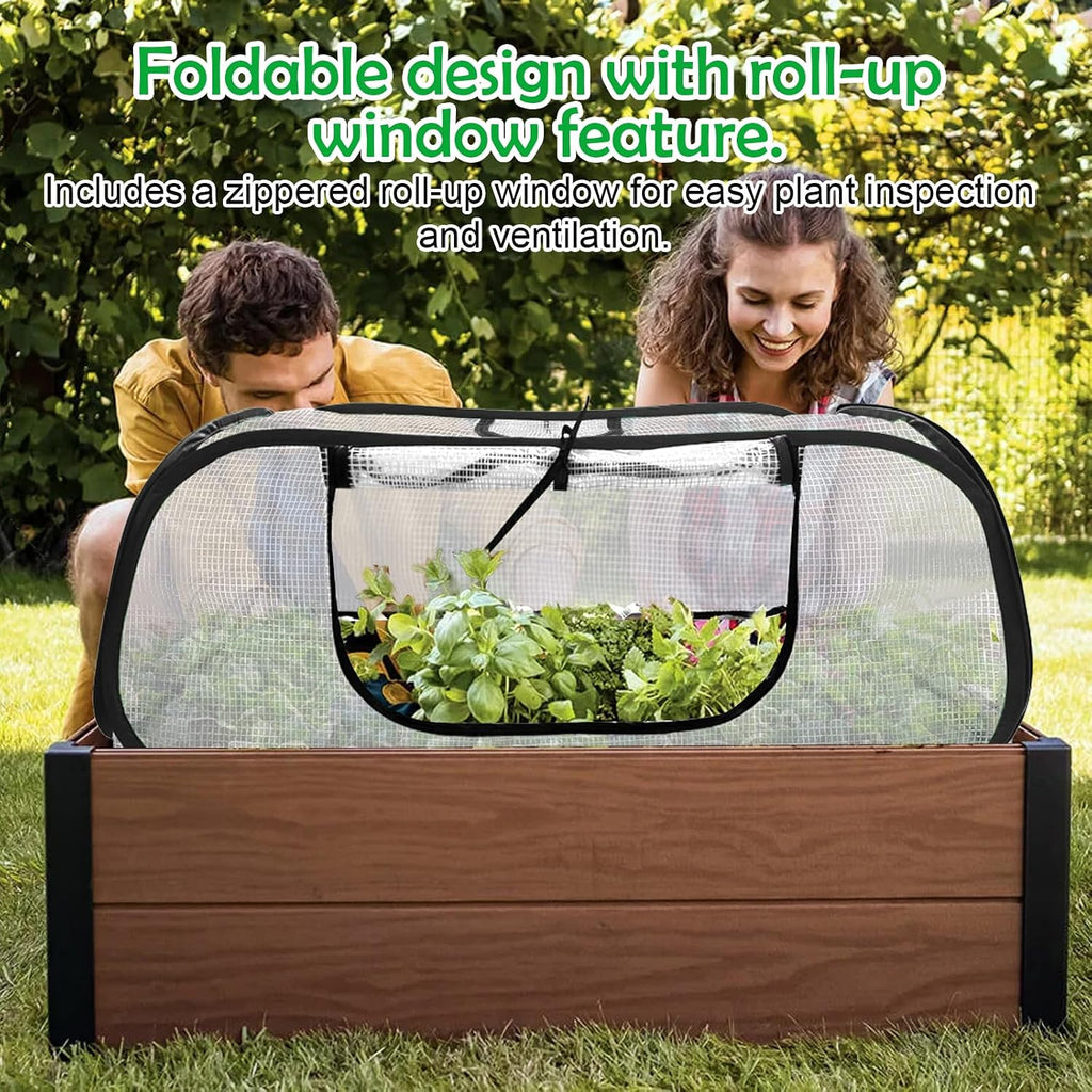 Garden Covers for Raised Beds, Pop up Garden Rows Plants Cover, Vegetable Mesh Plant Protector 45" x 18" x 20" Crop